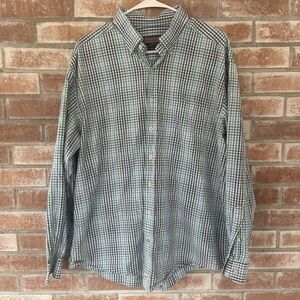 Vineyard Vines Murray Shirt Button Down Green Plaid XL